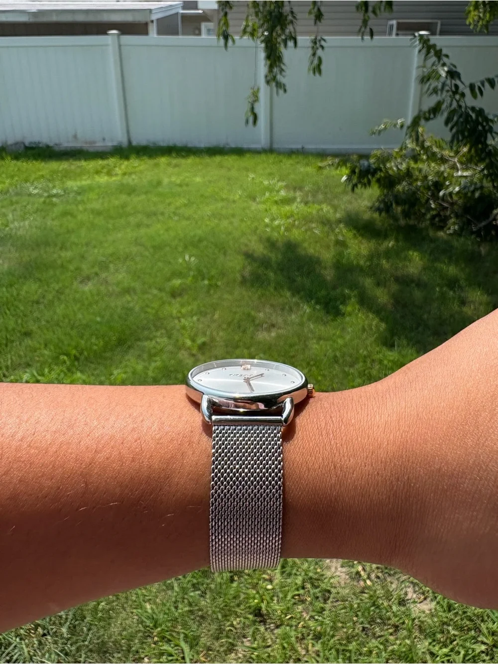 COACH ELLIOTT SILVER MESH BAND WATCH 36MM NWT